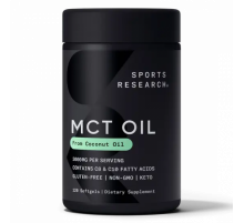 Масло с жирными кислотами МСТ 1000 мг, MCT Oil 1000 mg, Sports Research, 120 гелевых капсул
