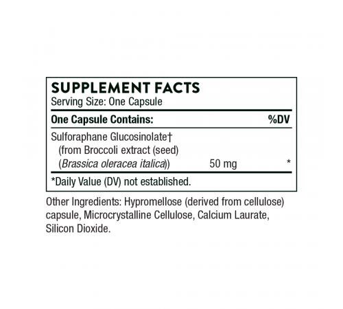 Экстракт семян брокколи, Broccoli Seed Extract, Thorne Research, 60 капсул Экстракт семян брокколи, Broccoli Seed Extract, Thorne Research, 60 капсул