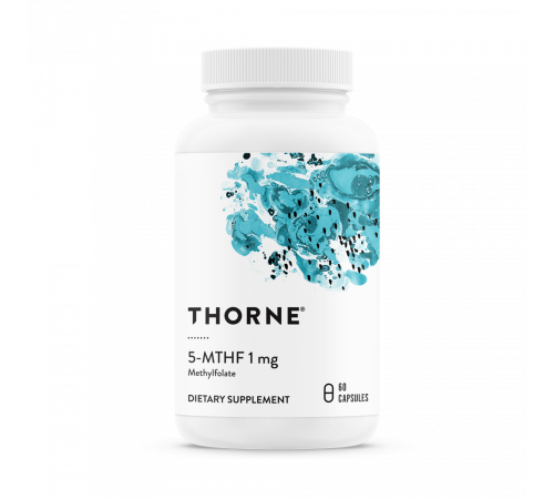 Метилфолат, 5-MTHF 1 mg, Thorne Research, 60 капсул Метилфолат, 5-MTHF 1 mg, Thorne Research, 60 капсул