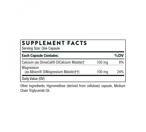 Кальций-магний малат, Calcium-Magnesium Malate, Thorne Research, 240 капсул