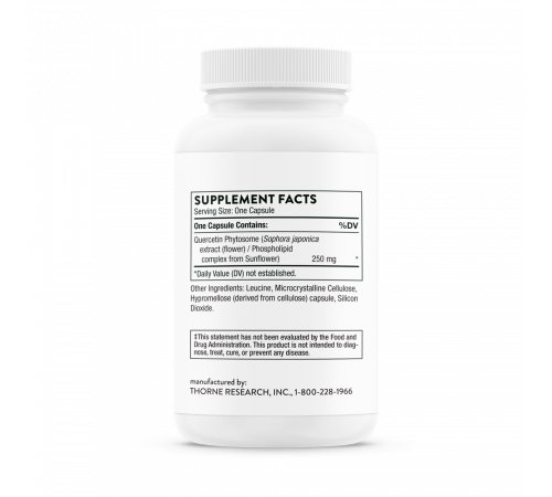 Фитосом кверцетина, Quercetin Phytosome, Thorne Research, 60 капсул Фитосом кверцетина, Quercetin Phytosome, Thorne Research, 60 капсул