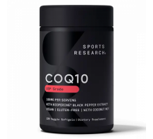 Коэнзим Q10 100 мг, Coenzyme Q10 100 mg, Sports Research, 120 гелевых капсул