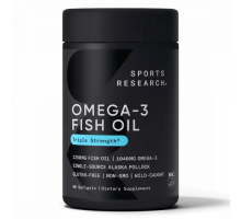 Омега-3 1250 мг, Omega-3 Fish Oil, Sports Research, 90 гелевых капсул