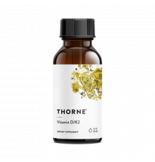 Витамин Д3+К2, Vitamin D+K2, Thorne Research, 1 жидкая унция, 30 мл