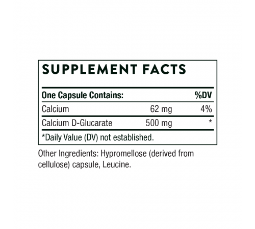 D-глюкарат кальция, Calcium D-Glucarate, Thorne Research, 90 капсул