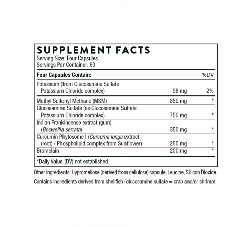 Формула для мышц и суставов, Joint Support Nutrients (AR-Encap), Thorne Research, 240 капсул Формула для мышц и суставов, Joint Support Nutrients (AR-Encap), Thorne Research, 240 капсул