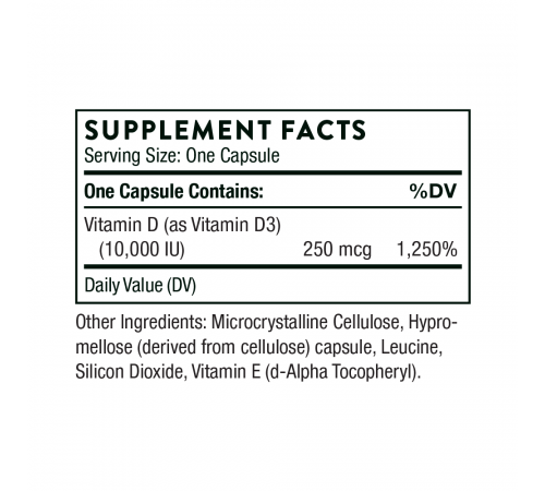 Витамин Д3, D-10000, Vitamin D, Thorne Research, 60 капсул Витамин Д3, D-10000, Vitamin D, Thorne Research, 60 капсул